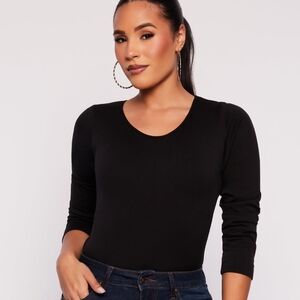 Women's Fleece Lined Top (Black)